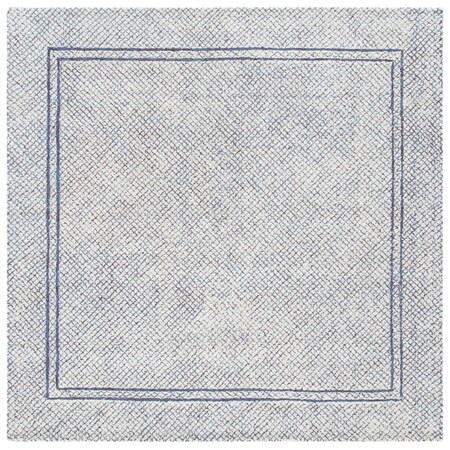 Safavieh 6 x 6 ft. Abstract 100 Percent Wool Pile Square Rug Ivory & Navy - 0.32 in. ABT341N-6SQ
